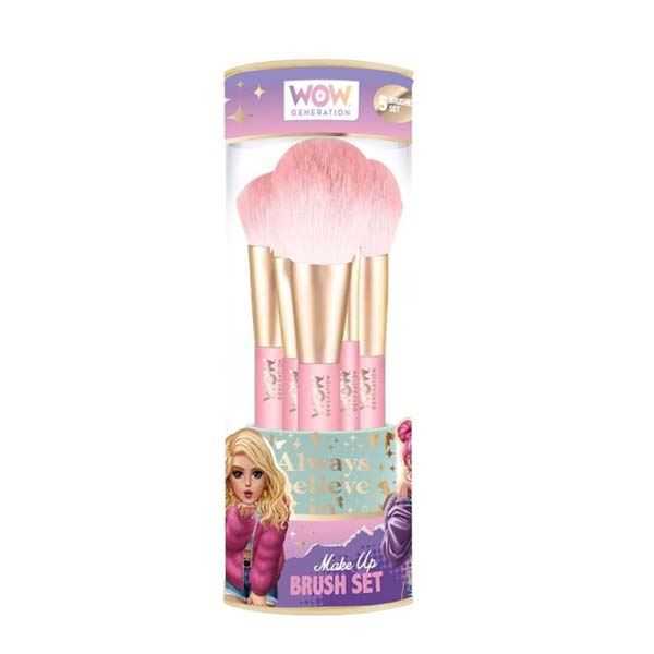 wow generation set 5 brochas maquillaje (kids licensing - wow00152)