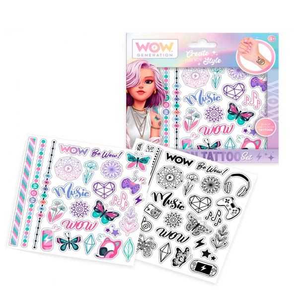 wow generation tattoo set color 50 ( kids licensing - wow00114