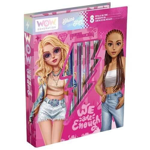 wow generation cuaderno colorear con 8 boligrafos (kids licensing - wow00143)