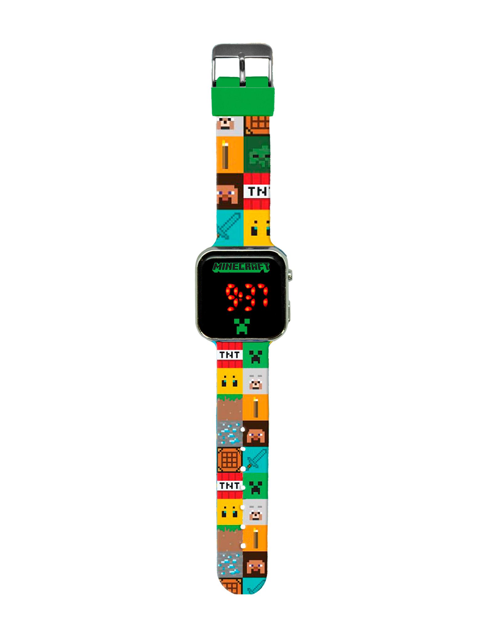 minecraft reloj led (kids licensing - min4272)