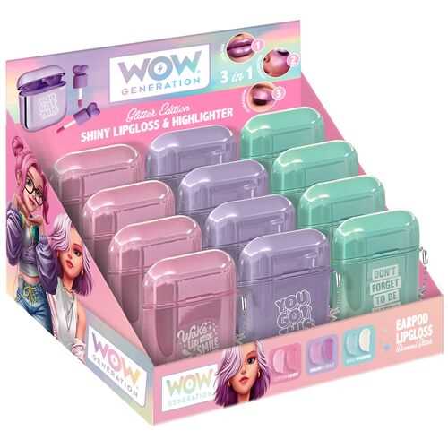wow generation 3 en 1 brillo mejillas, ojos y labios (kids licensing - wow00133)