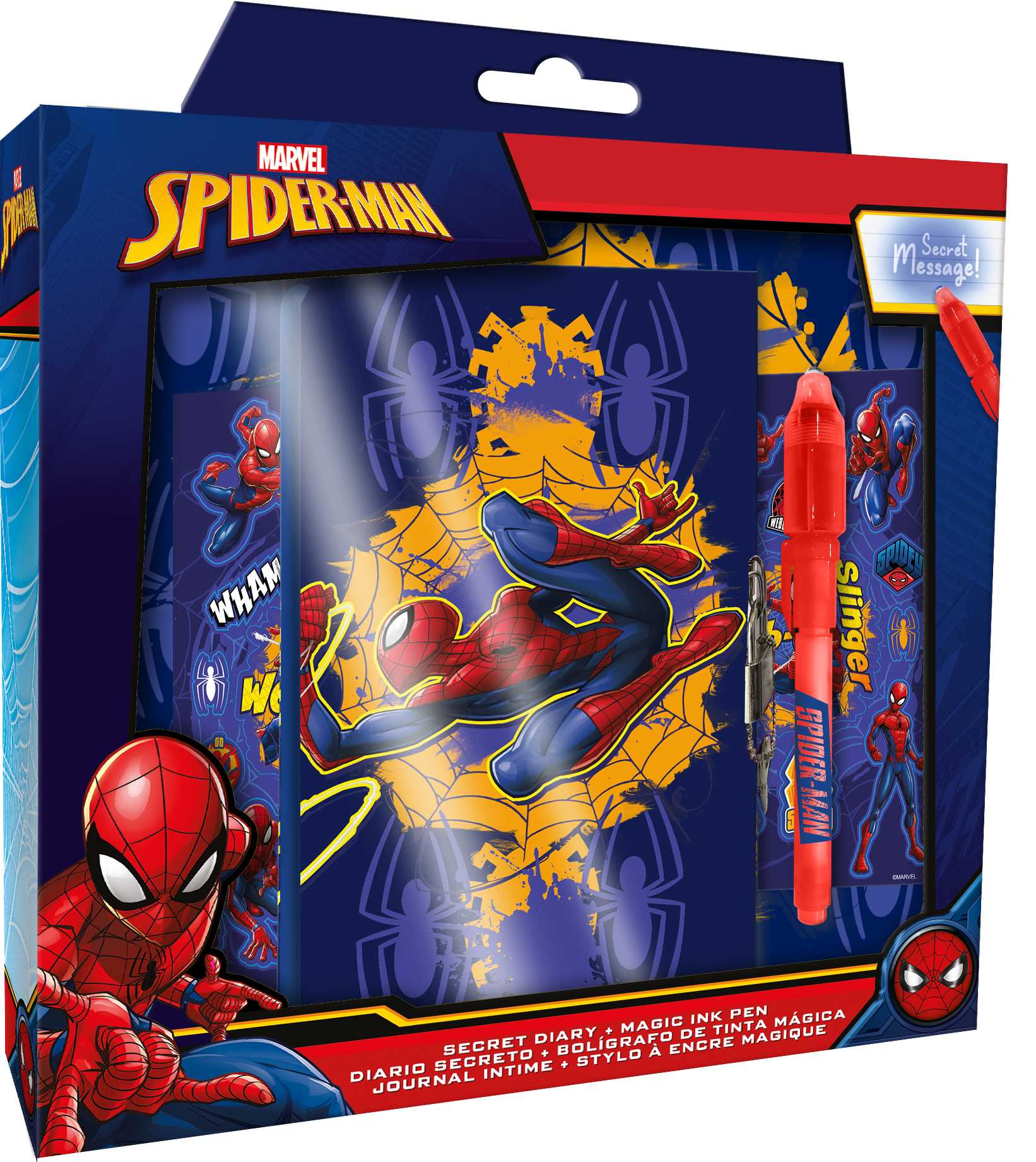 spiderman diario con boligrafo magico ( kids licensing - sp50069)