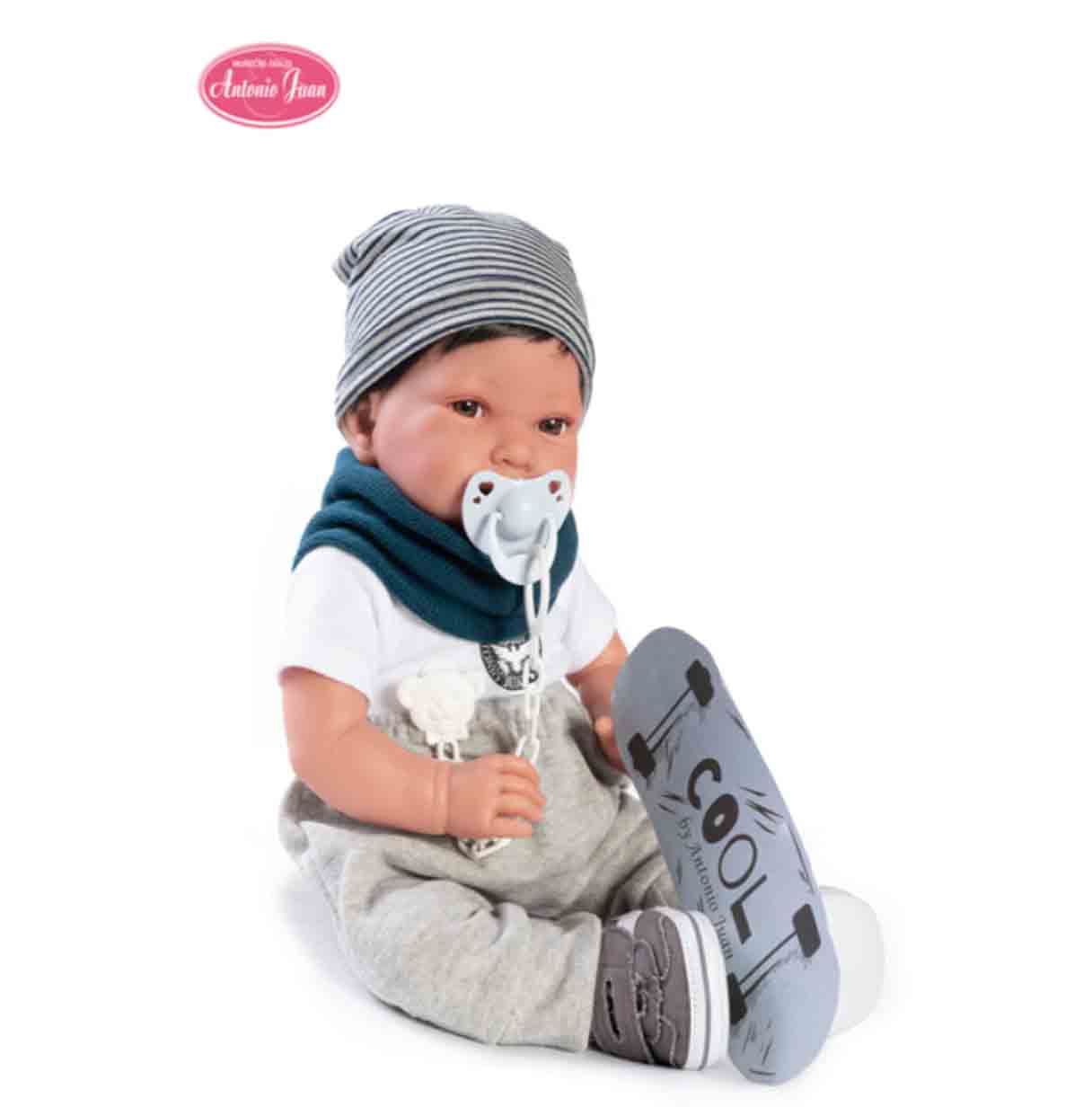 muÑeco recien nacido pipo skater ( muñecas antonio juan - 33235 )