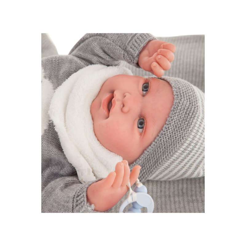 sweet reborn pipo con toquilla gris (muñecas antonio juan - 80114) sweet reborn pipo con toquilla gris (muñecas antonio juan - 80114)