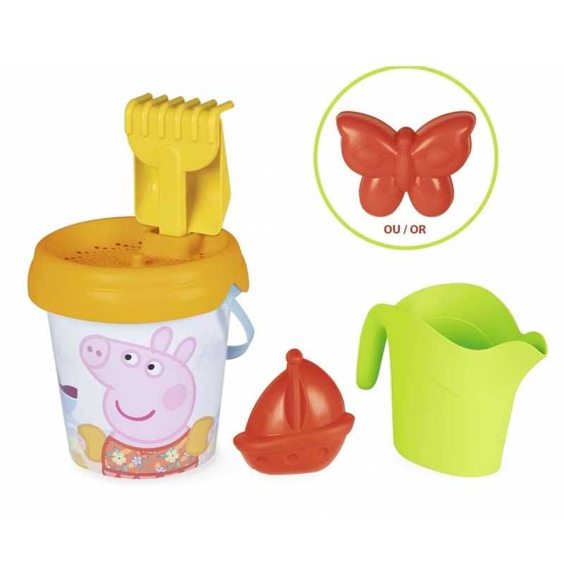 peppa pig cubo playa completo+regadera (simba - 7600862189)