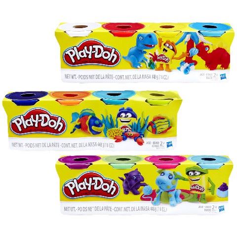 playdoh pack de 4 botes (hasbro b5517eu4  )