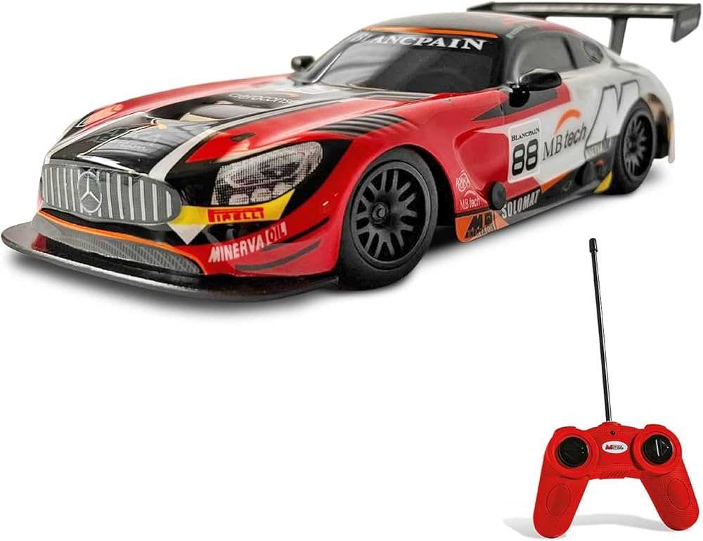 mercedes amg gt3 1:24 r/c new sc.x 6 (unice toys - 63365)