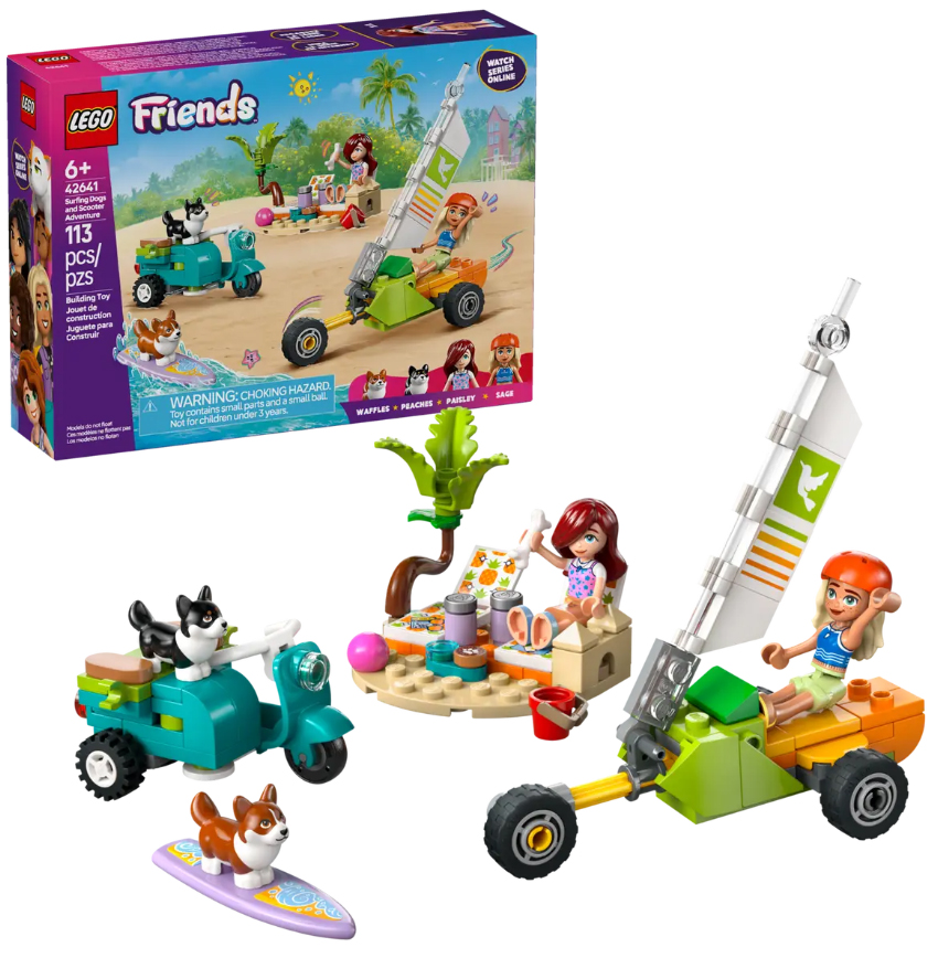 lego friends mascotas surferas y aventuras sobre ruedas (42641)