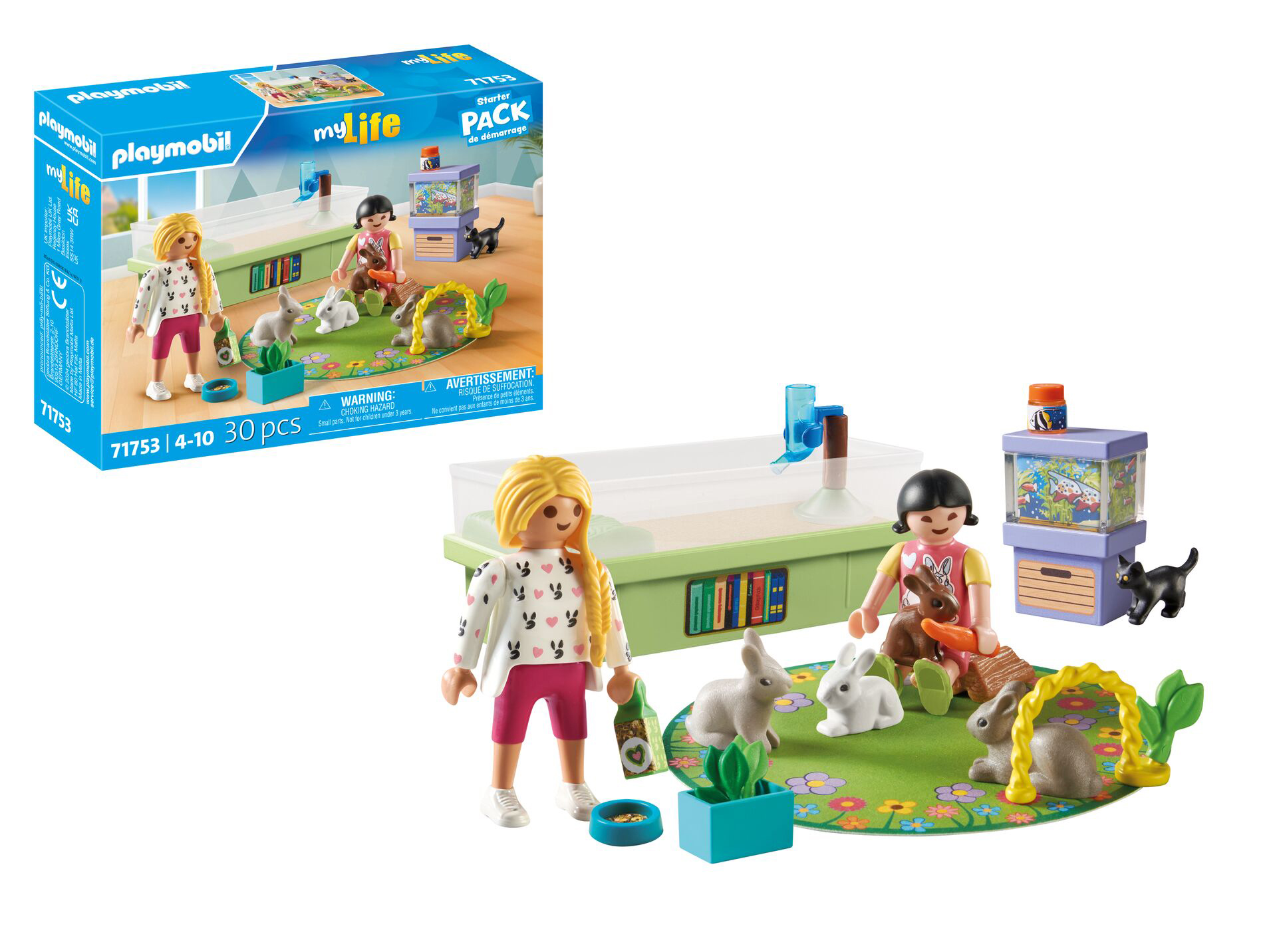 playmobil starter pack familia de conejos