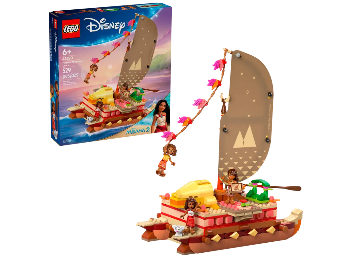 lego disney princess canoa de aventura de vaiana (43270)