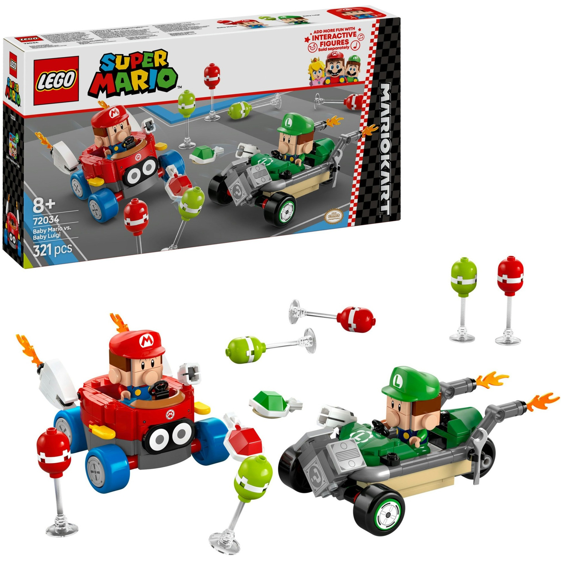 lego mario kart bebe mario vs bebe luigi (72034)