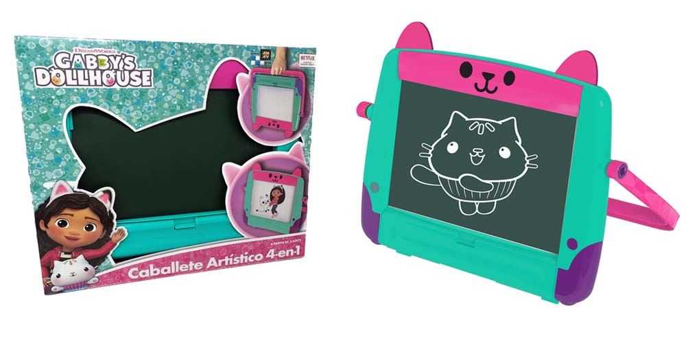 gabby´s dollhouse caballete artistico 4 en 1