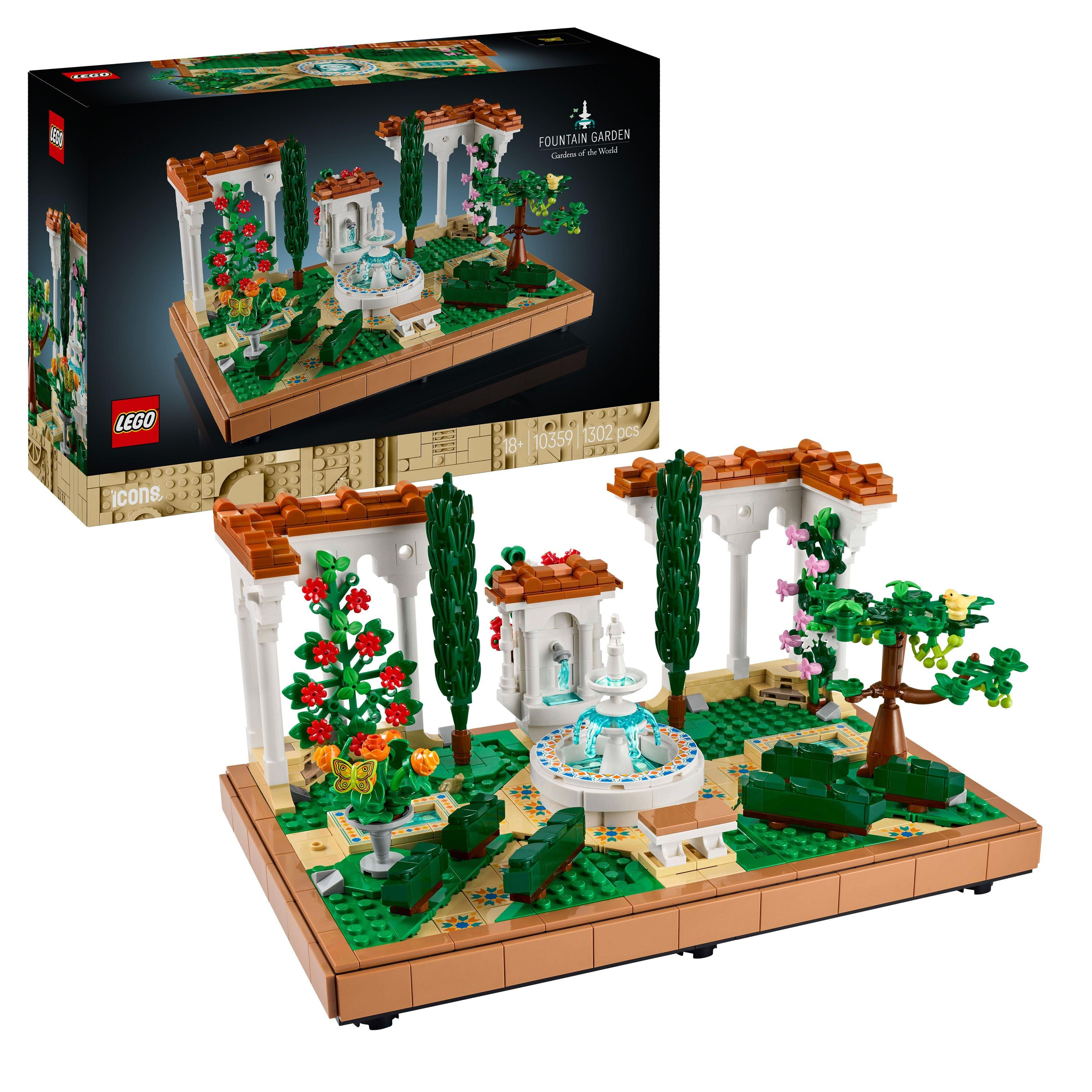 lego icons jardin con fuente (10359)