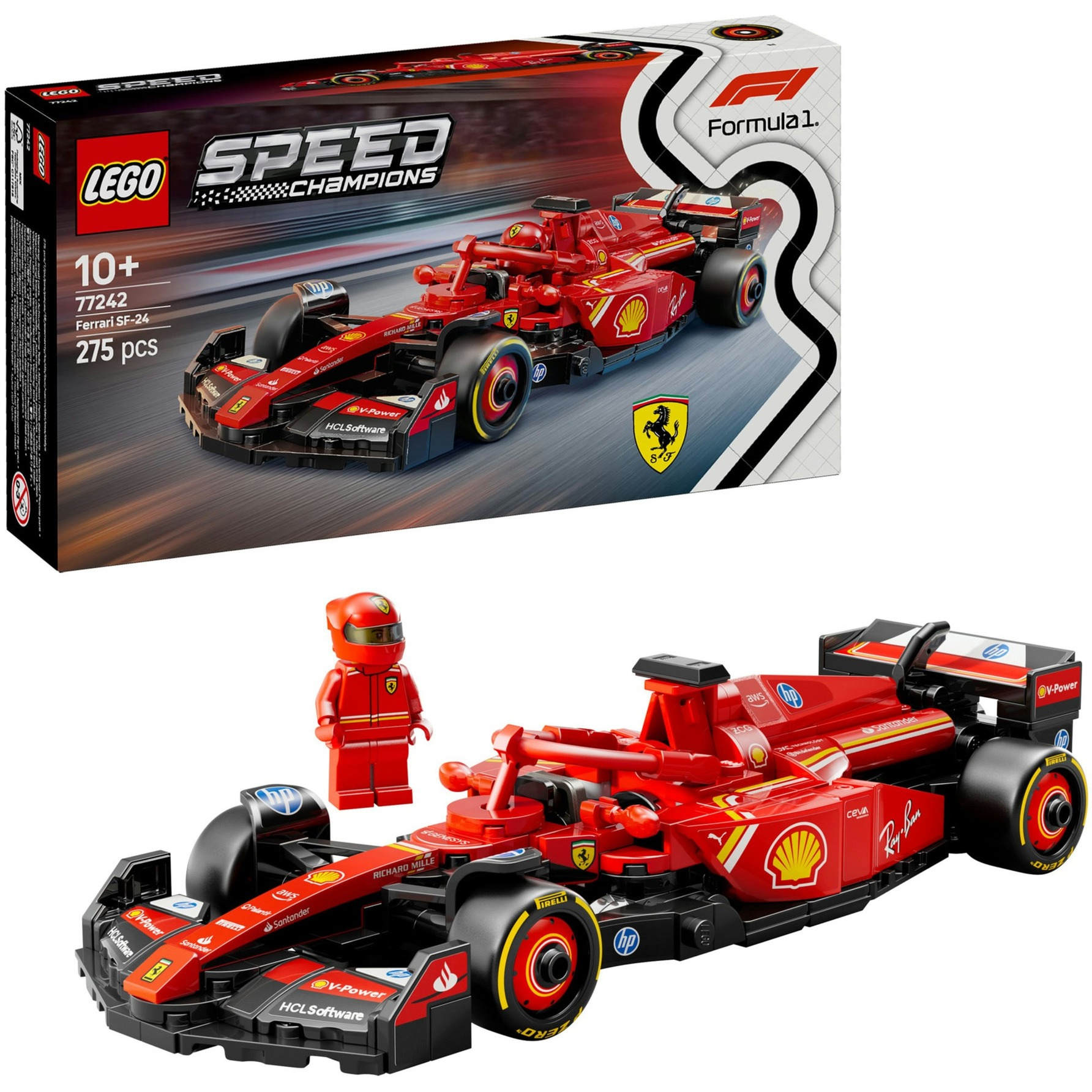 lego speed champions coche ferrari sp-24 f1 (77242)