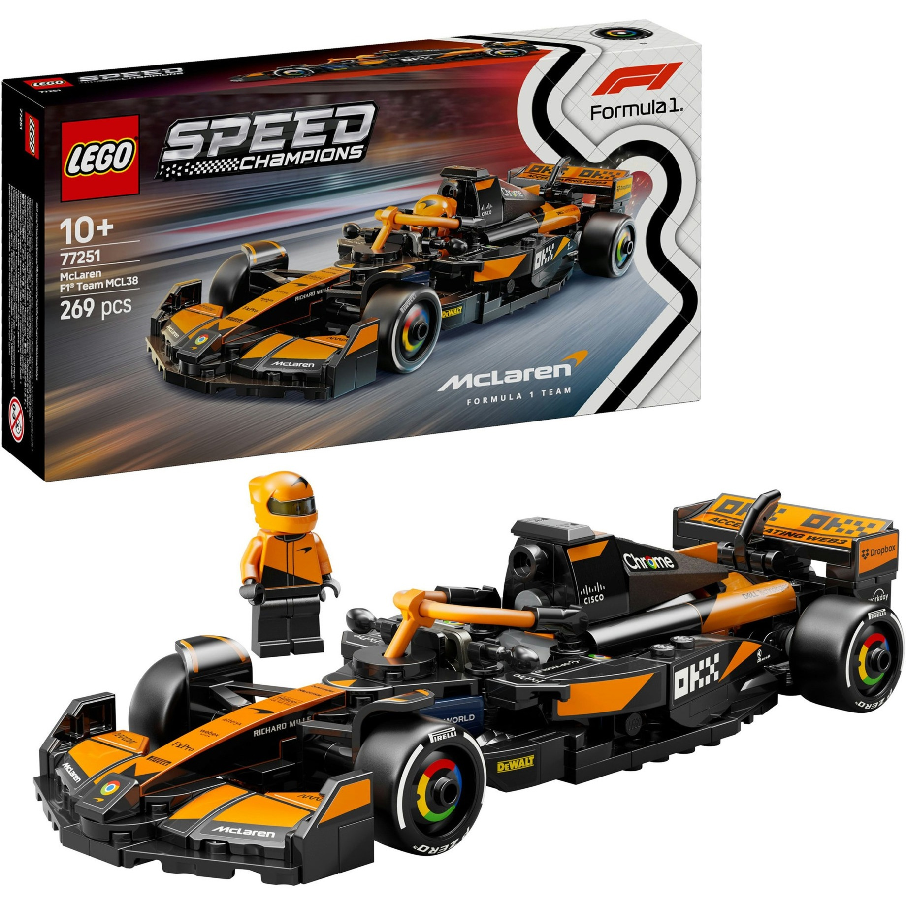 lego speed champions coche mclaren f1 team mcl38 (77251)
