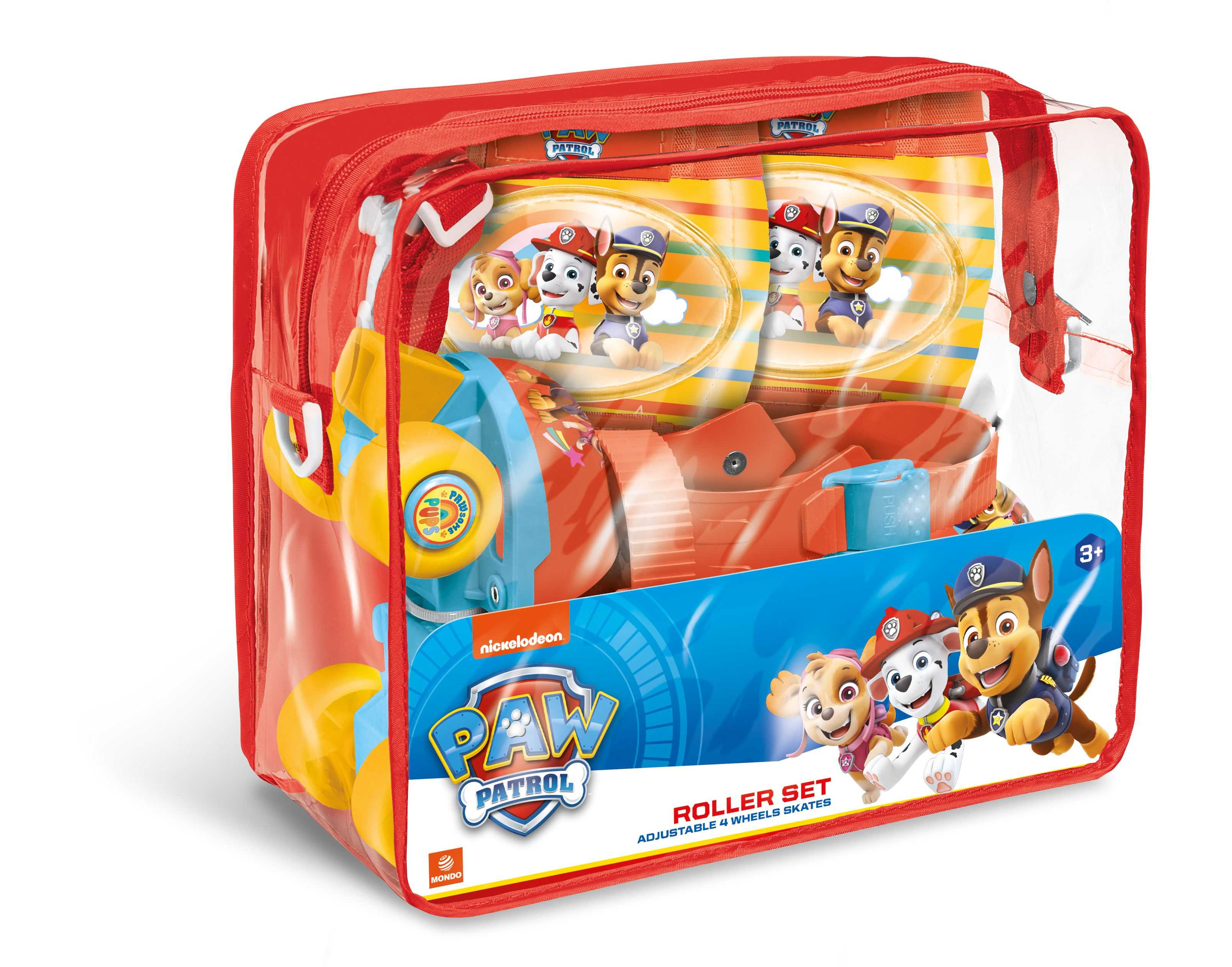 paw patrol set patines+protecciones (unice toys - 28312)