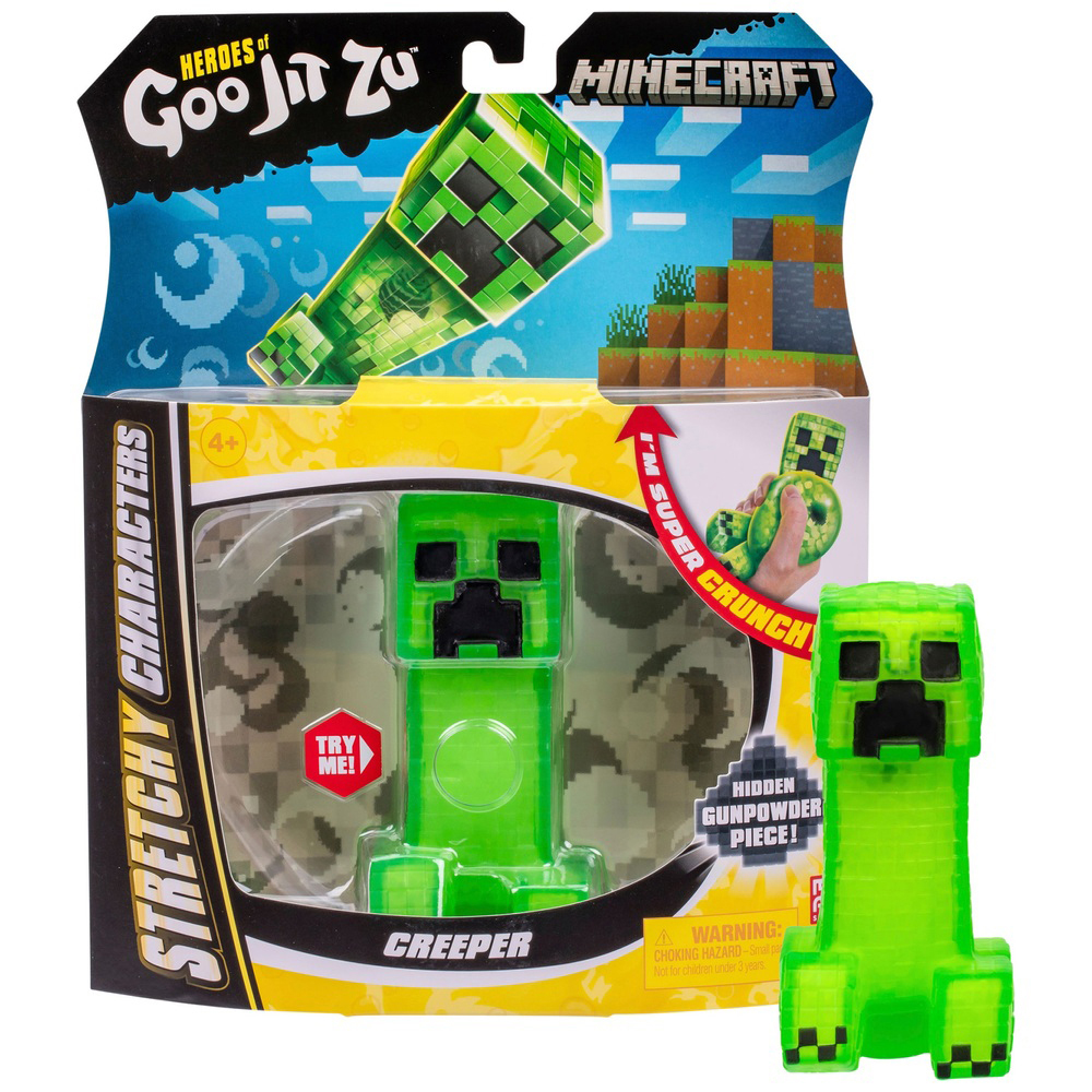 goo jit zu figura minecraft (bandai - co42765)