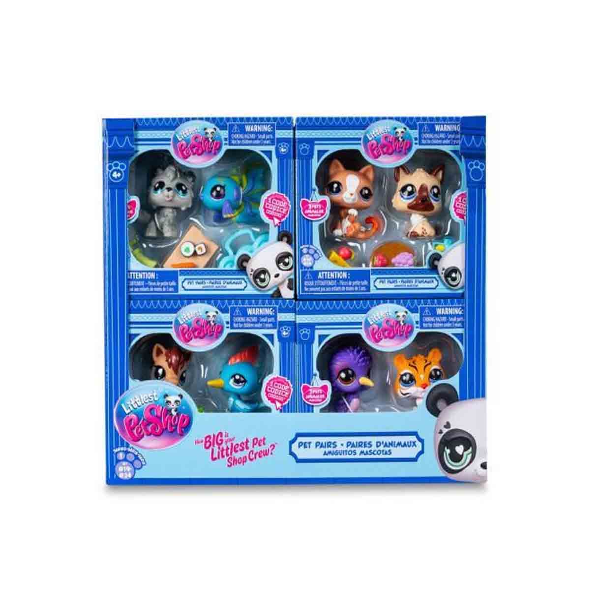 littlest pet shop pack 2 mascotas surtidas ( bandai - bf00525)