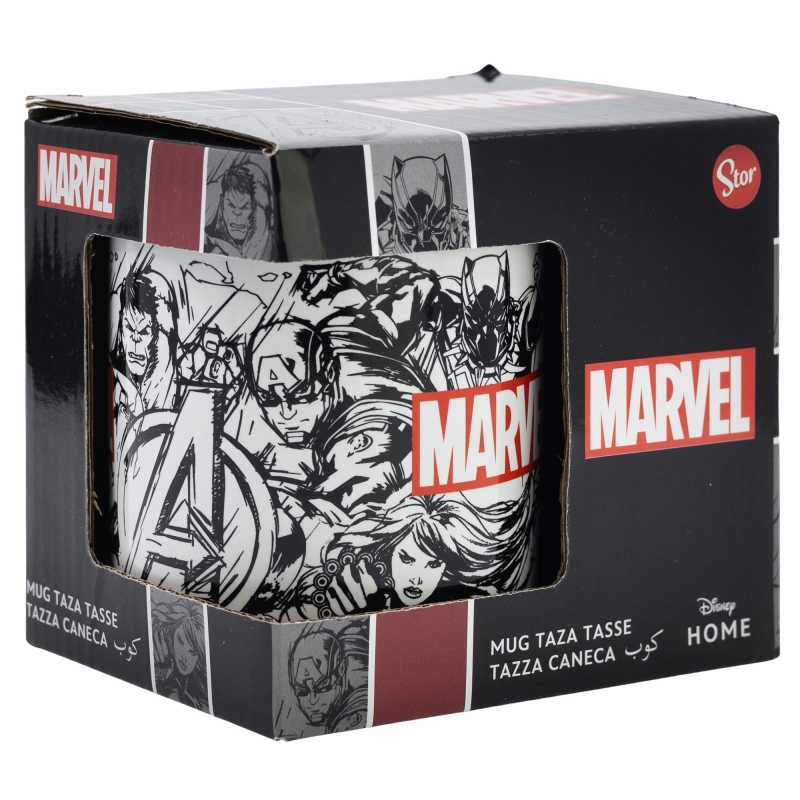 stor taza ceramica 325 ml en caja marvel pattern (stor - 75438)