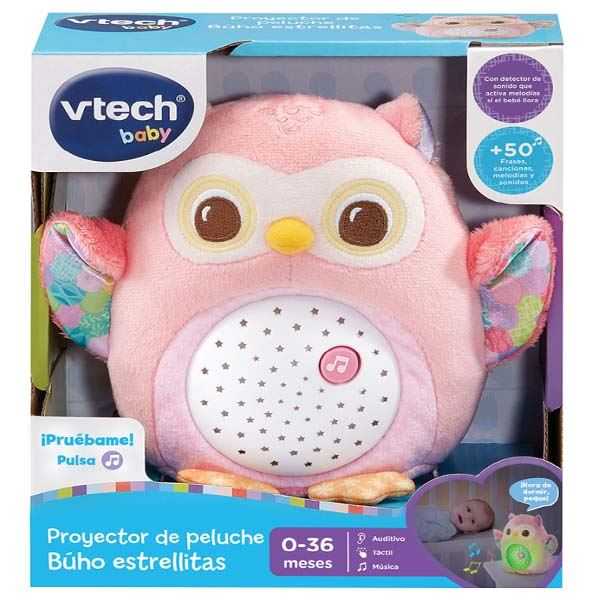 vtech proyector de peluche buho rosa