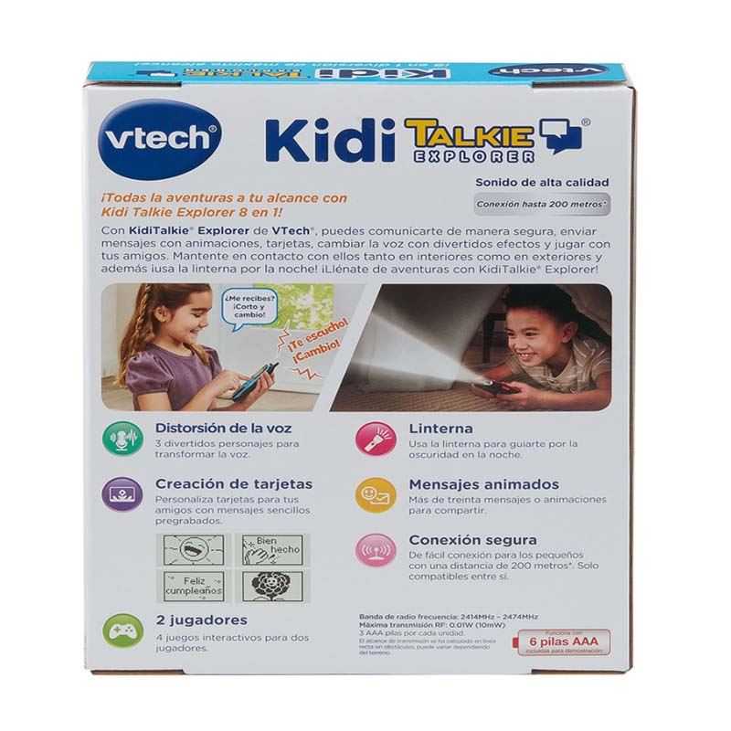 vtech kiditalkie explorer rosa (vtech - 572557)