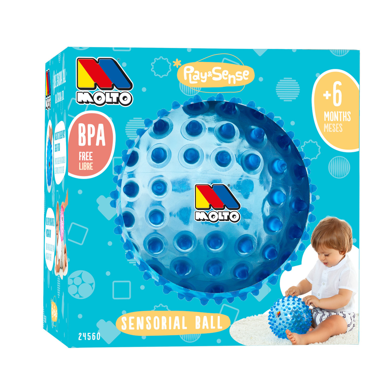 molto bola sensorial 20 cm diametro azul (molto - 24560)