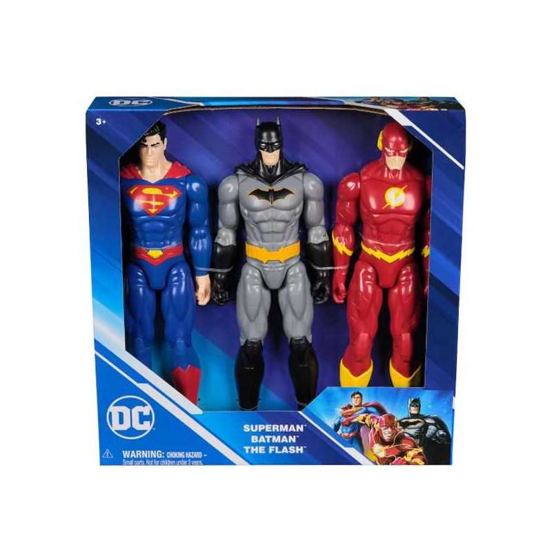 dc comic pack de 3 figuras de 30 cm ( spin master - 6072364)