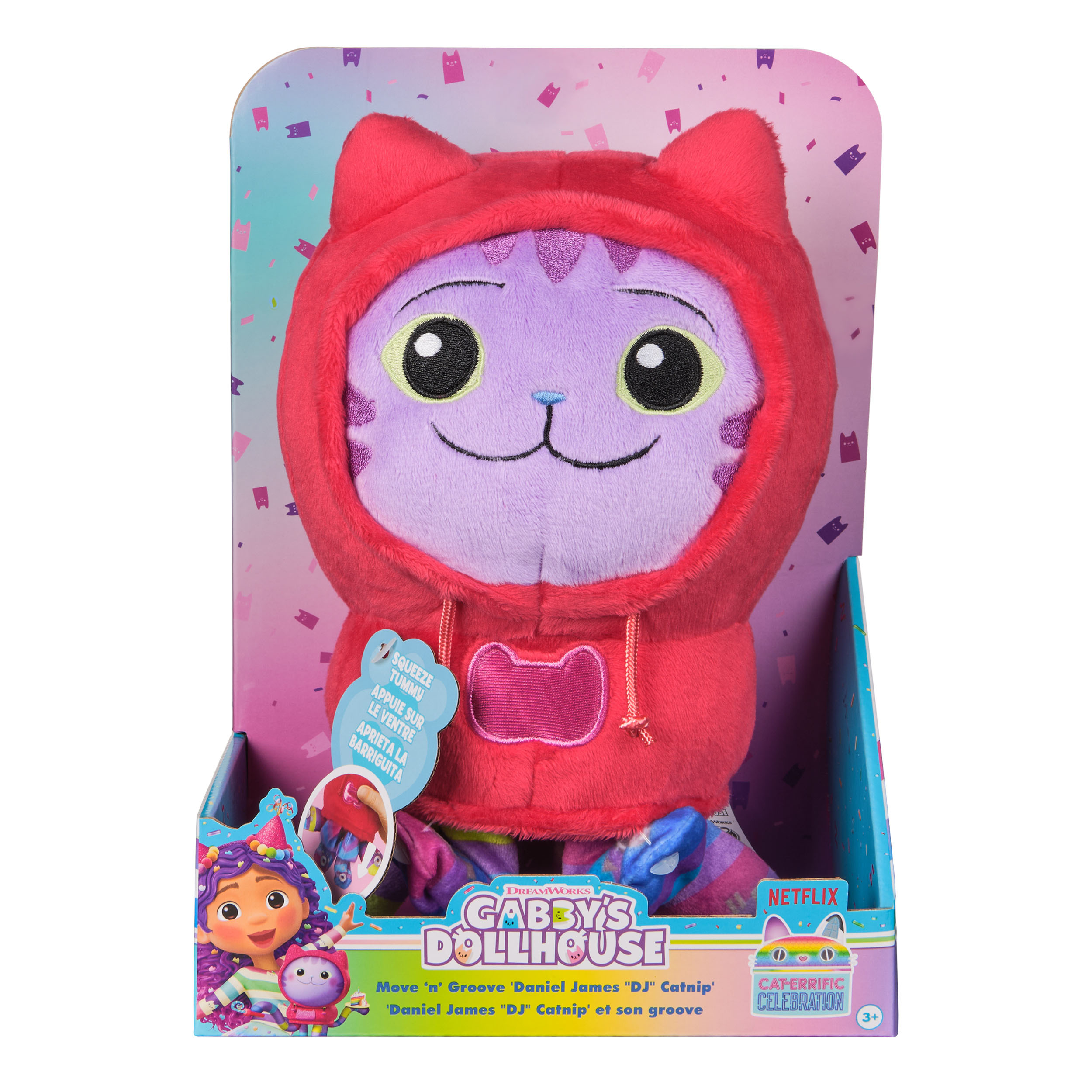 gabby´s dollhouse peluche deluxe dj catnip