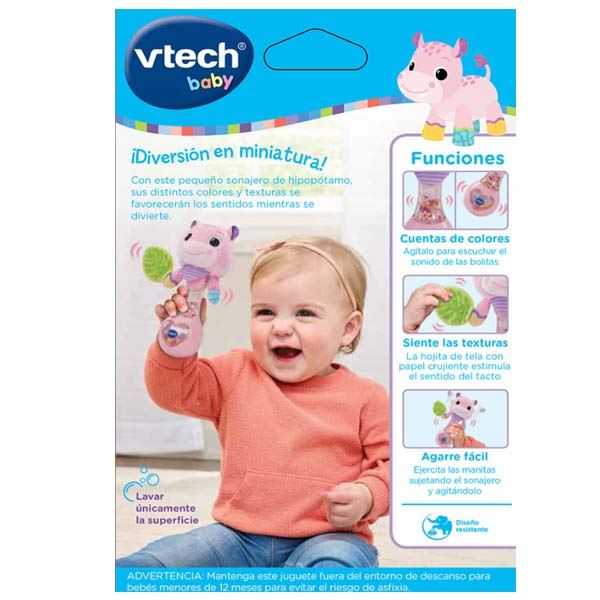 vtech sonajero hipo bebe rosa (vtech - 577357)
