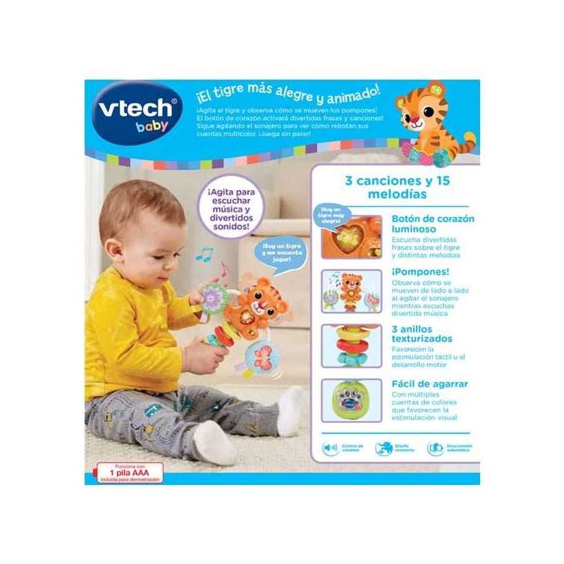 vtech sonajero musical baby tigre (vtech - 577422) vtech sonajero musical baby tigre (vtech - 577422)
