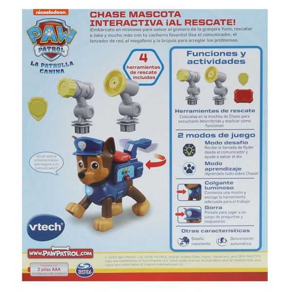vtech chase mascota interactiva  rescate (vtech - 563122)