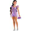 barbie deluxe metallic muÑeca conjunto morado (mattel - jfp43)