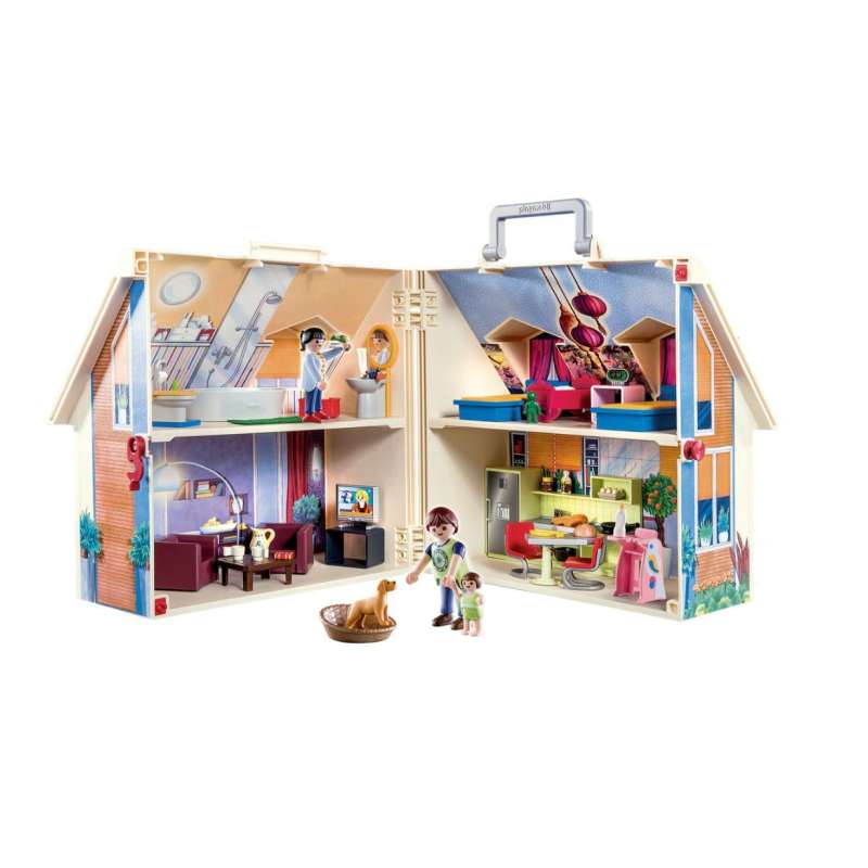 playmobil casa de muÑecas maletin (70985)