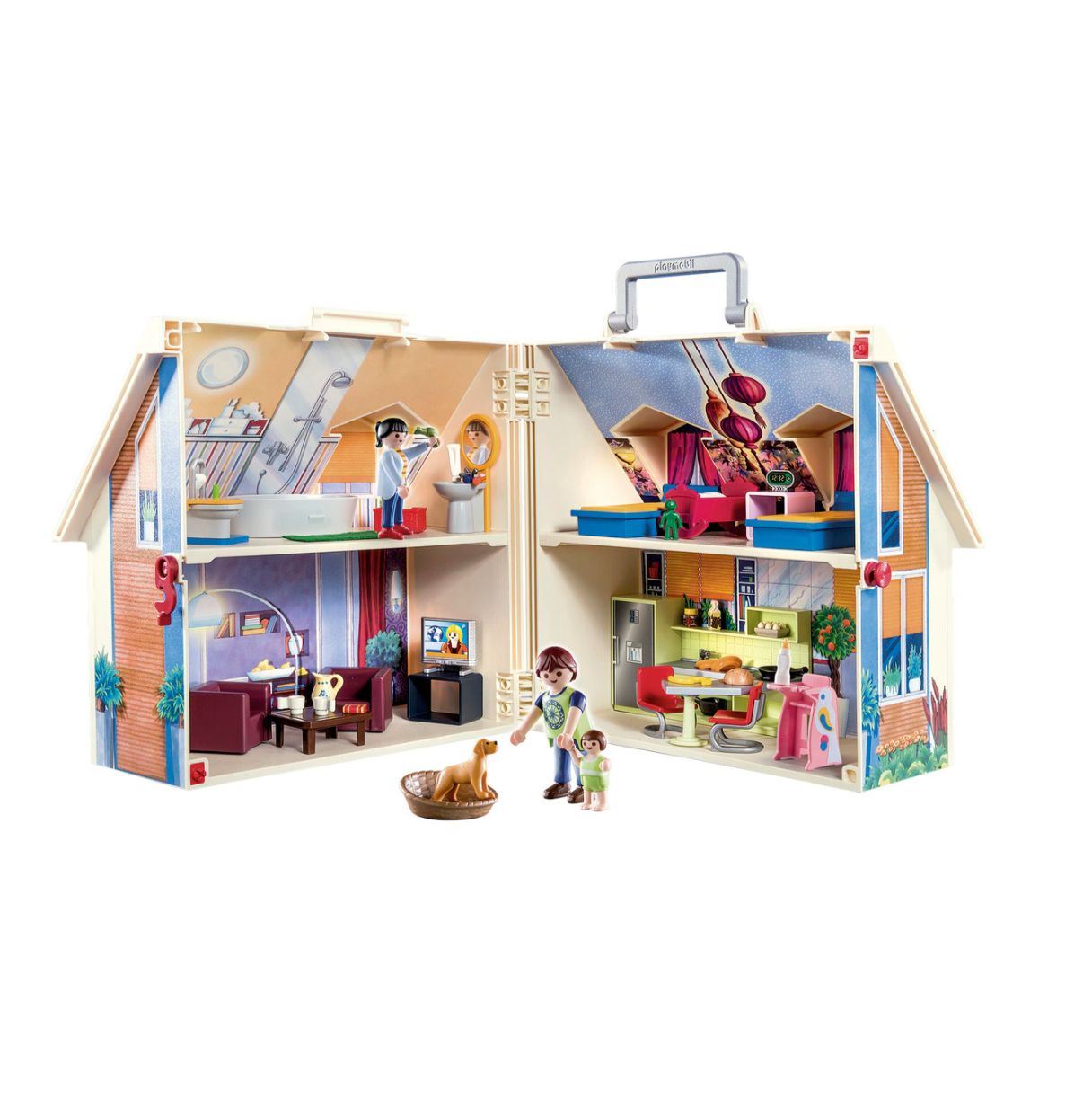 playmobil casa de muÑecas maletin (70985)
