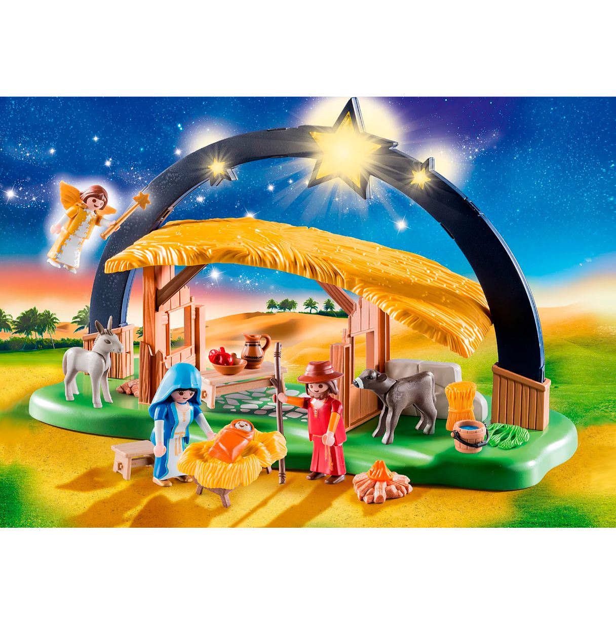 playmobil belen con luz (9494)