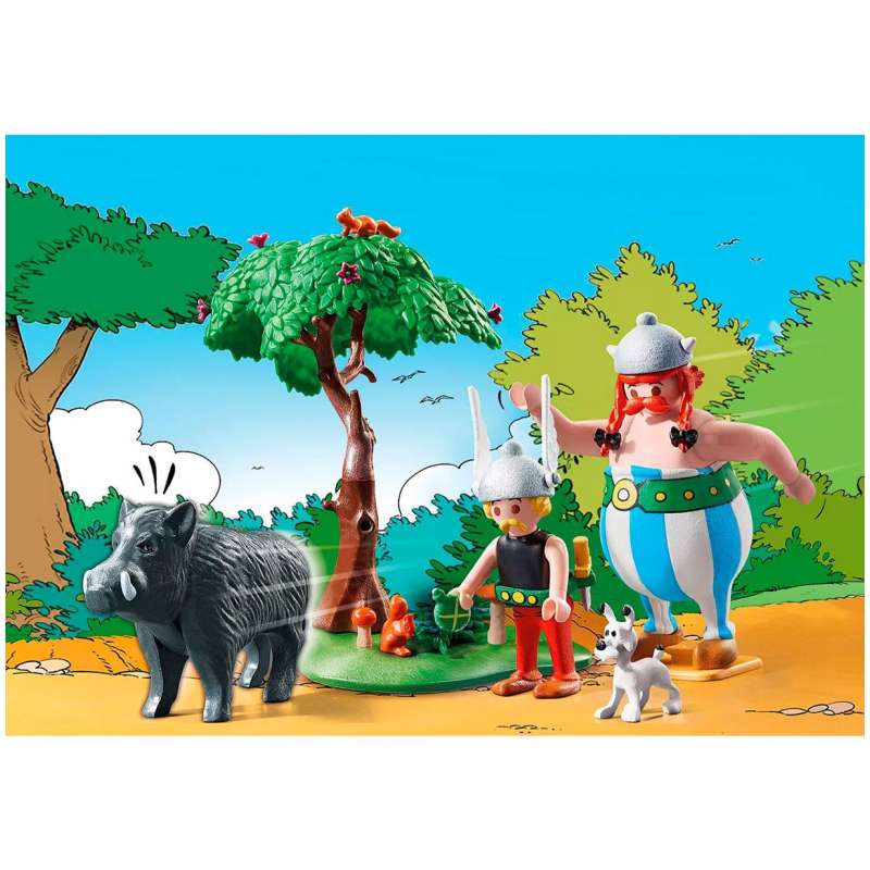 playmobil asterix la caza del jabali (71160)