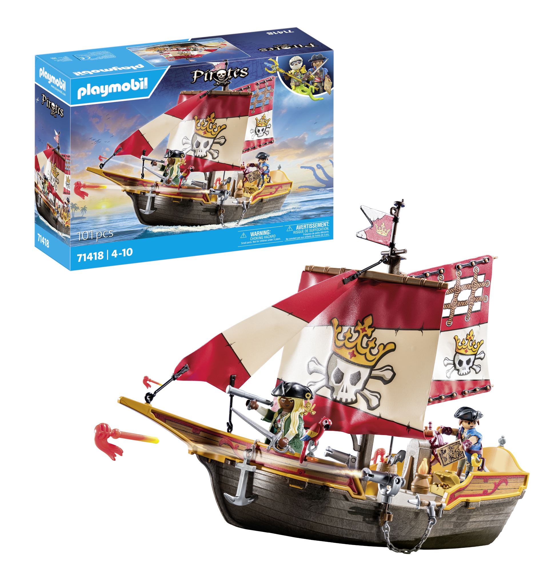 playmobil barco de piratas (71418) playmobil barco de piratas (71418)