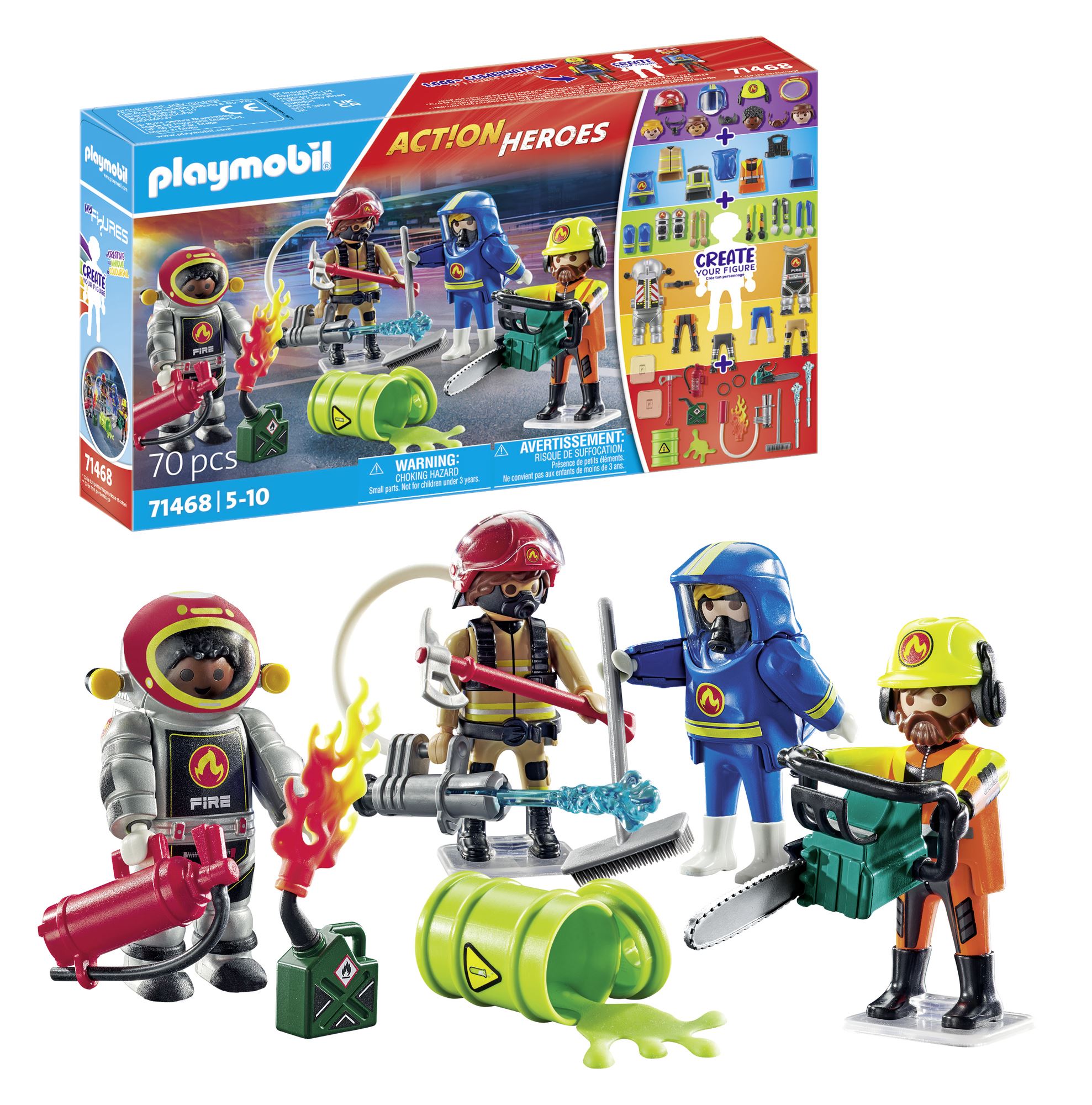 playmobil my figures bomberos ( 71468 )