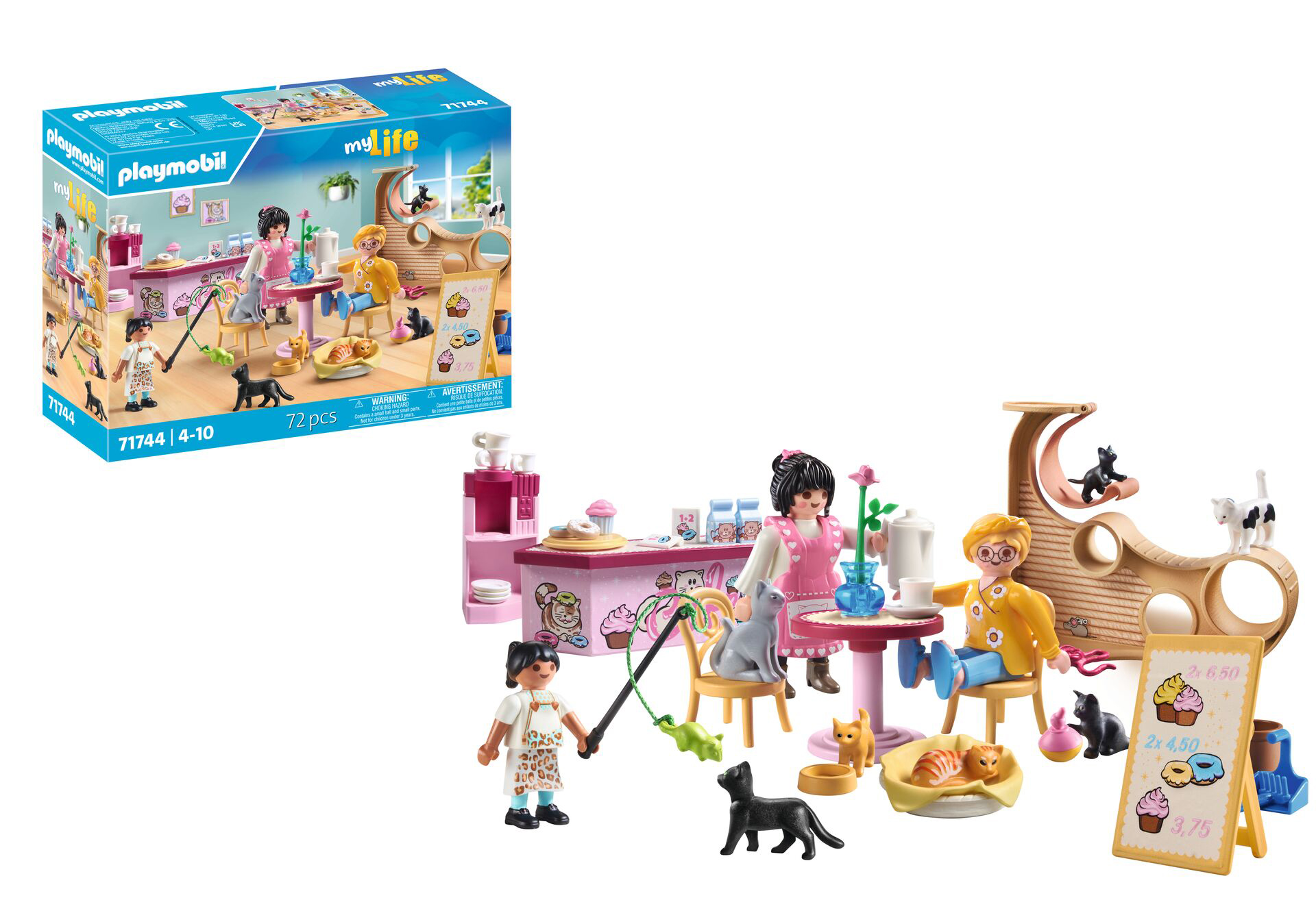 playmobil cafeteria para gatos (71744)