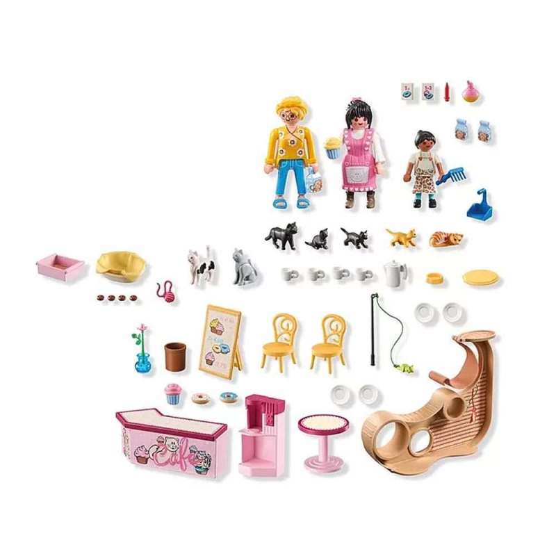 playmobil cafeteria para gatos (71744)