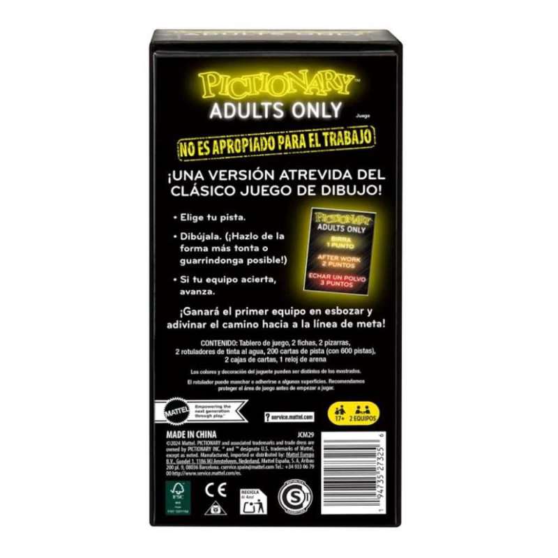 mattel games pictionary adults only ( mattel - jcm29) mattel games pictionary adults only ( mattel - jcm29)
