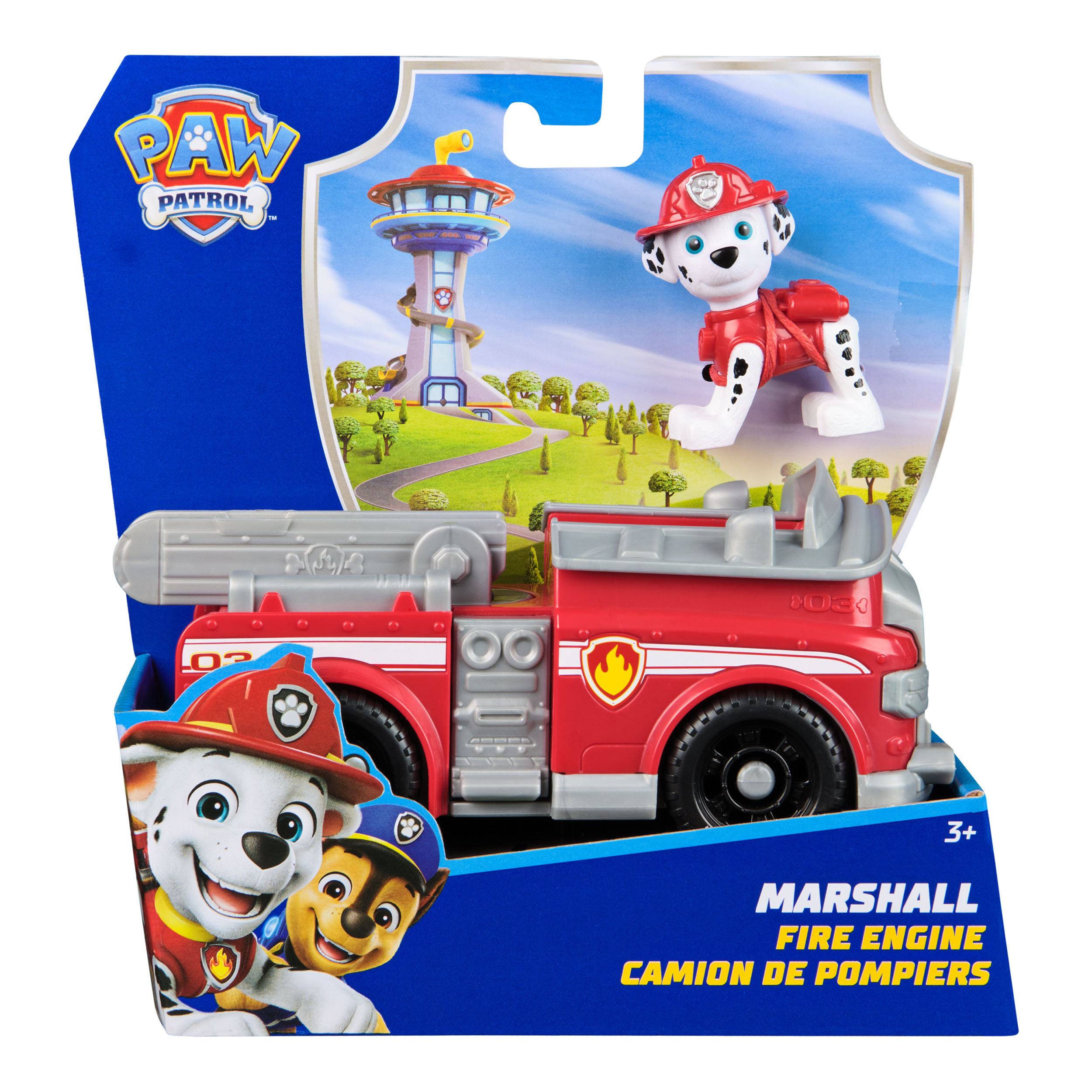 paw patrol vehiculo clasico marshall (spin master -  6071209)