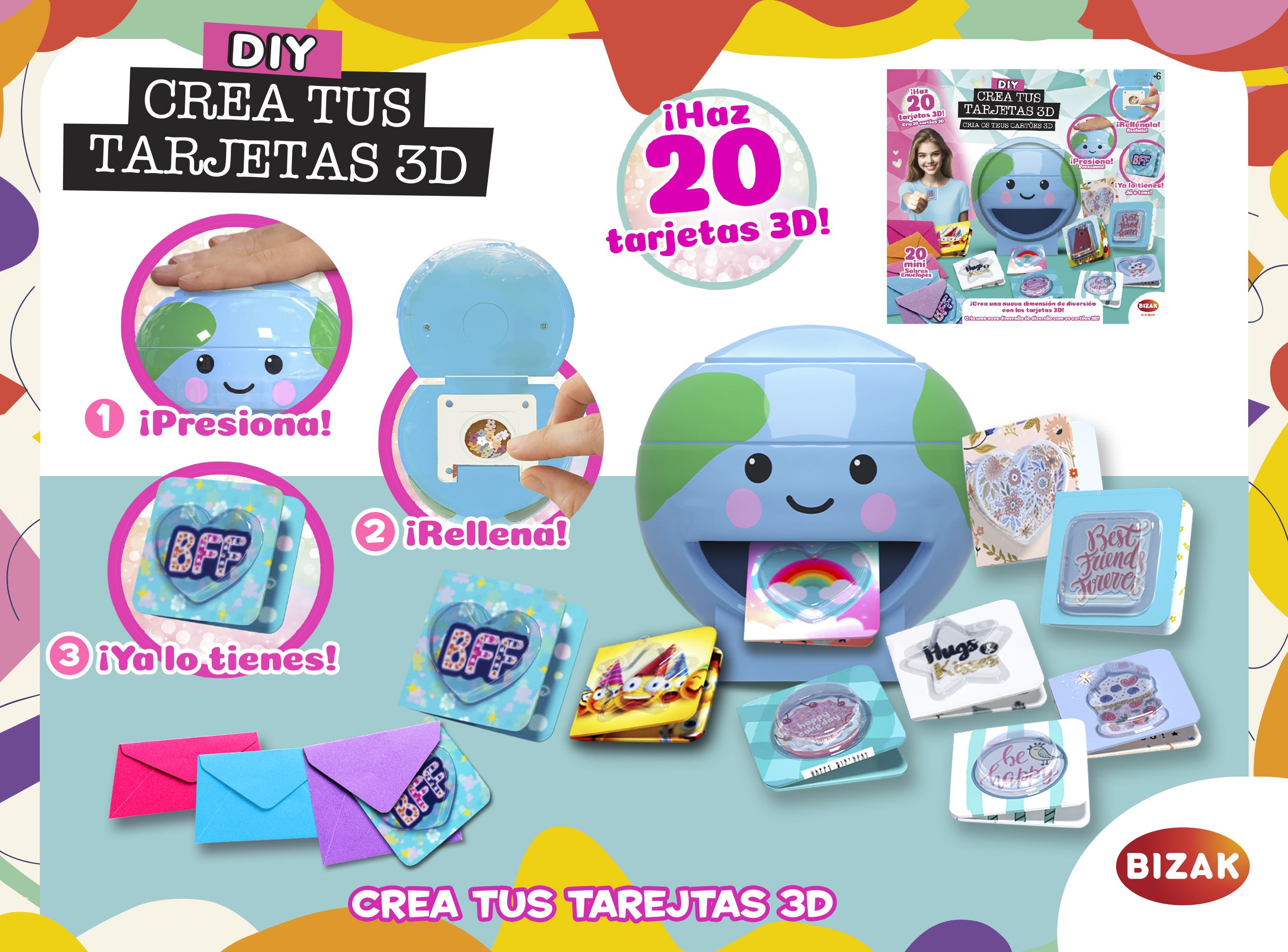 crea tus tarjetas 3d ( bizak - 63332666)