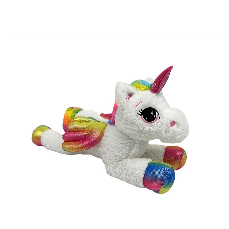 peluche unicornio multicolor tumbado 55 cm (grupo moya - 30203)
