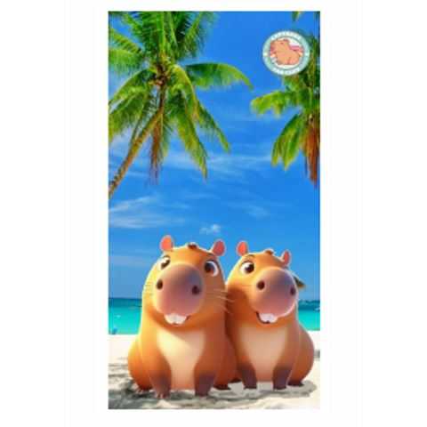 toalla capibara playero 70x140 cm (grupo moya - 1056)
