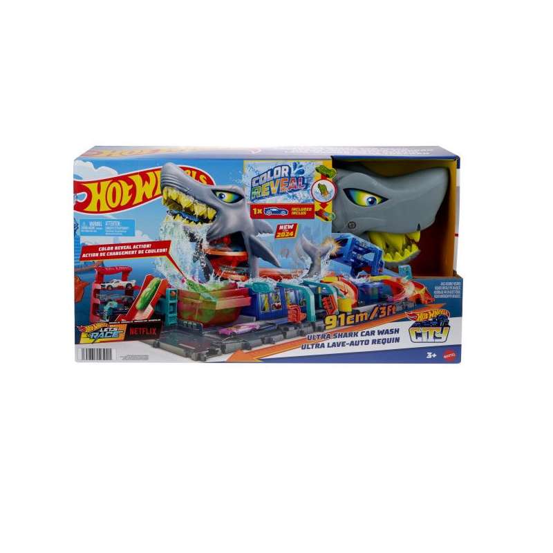 hot wheels city tÚnel de lavado tiburon (mattel - htn82)