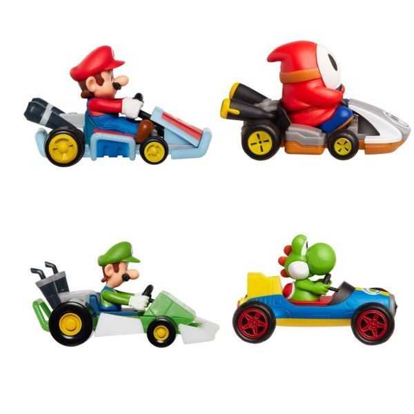super mario mini kart racers 6 cm s5 surtidos (jakks pacific - 403034-gen)