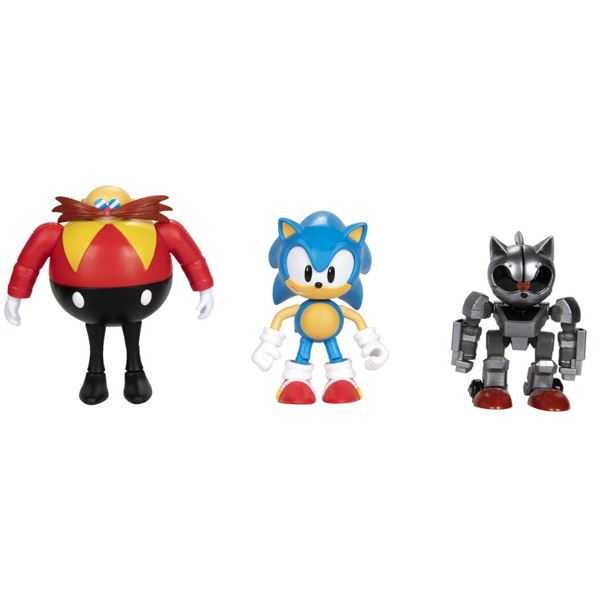 sonic pack 3 figuras 10 cm (jakks pacific - 408634-rf1)
