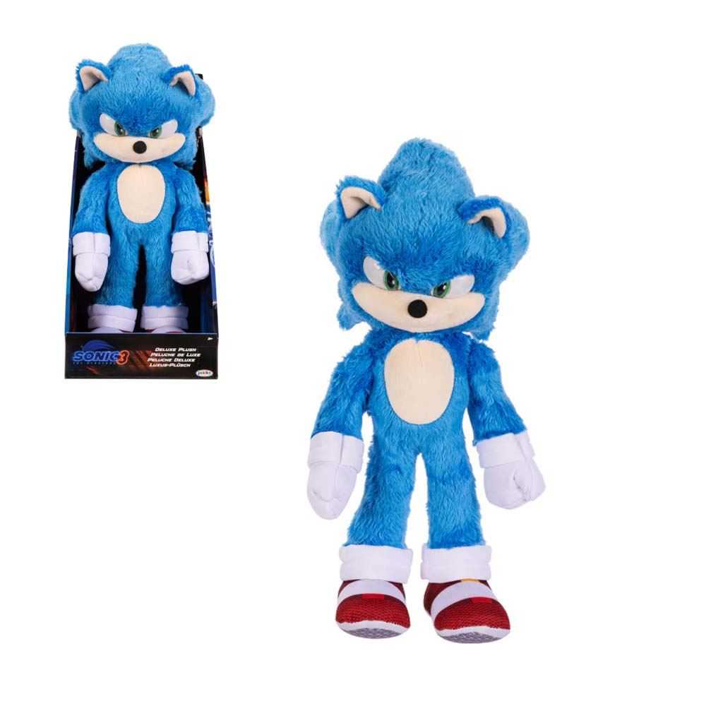 sonic 3 movie peluche deluxe sonic (jakks pacific - 424714)