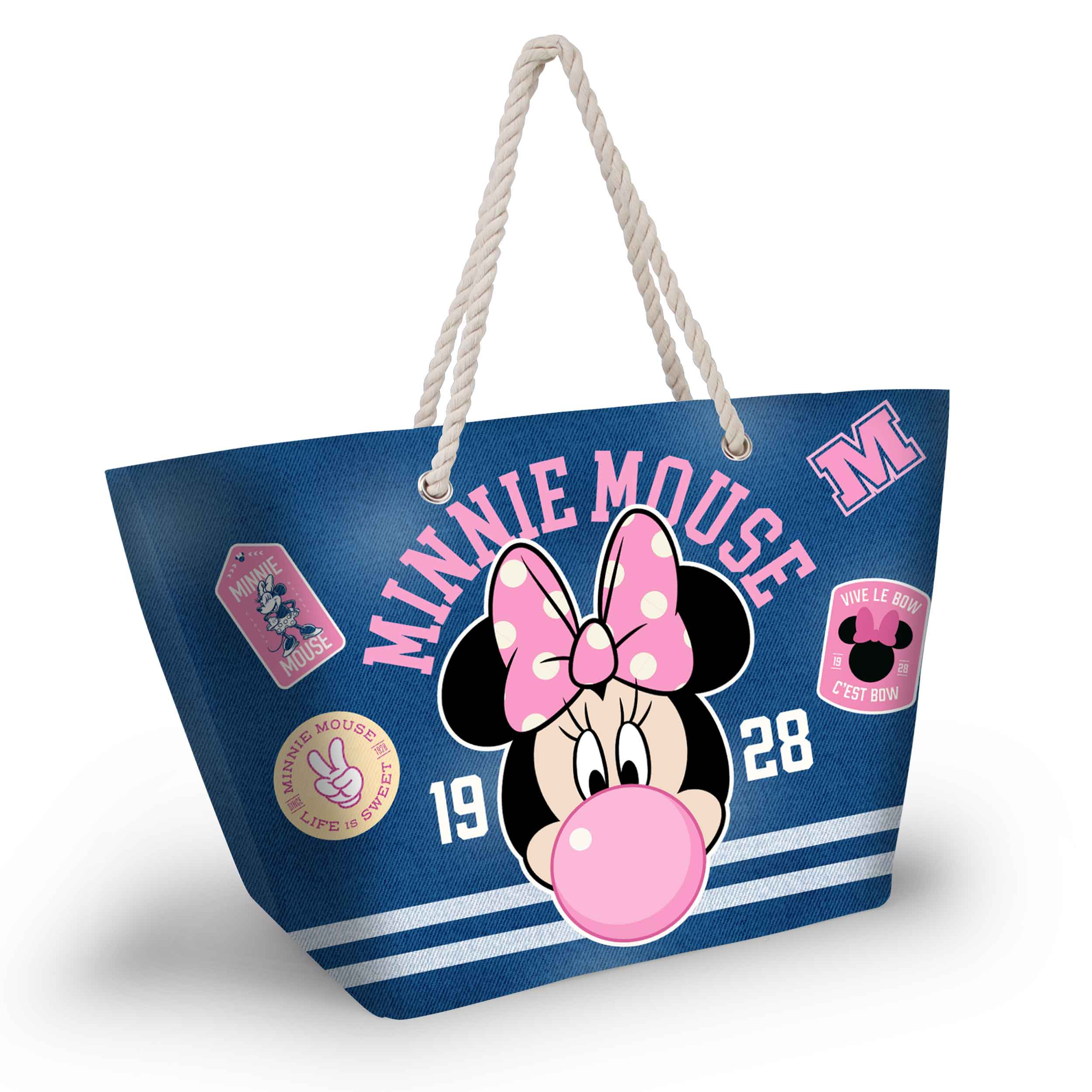 minnie bolso playa soleil varsity (karactermania - 08603)